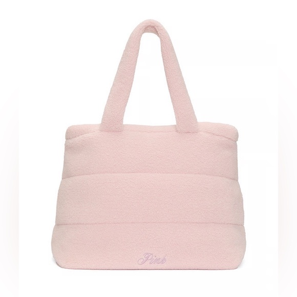 BNWT Victoria’s Secret PINK plush tote - Picture 1 of 6